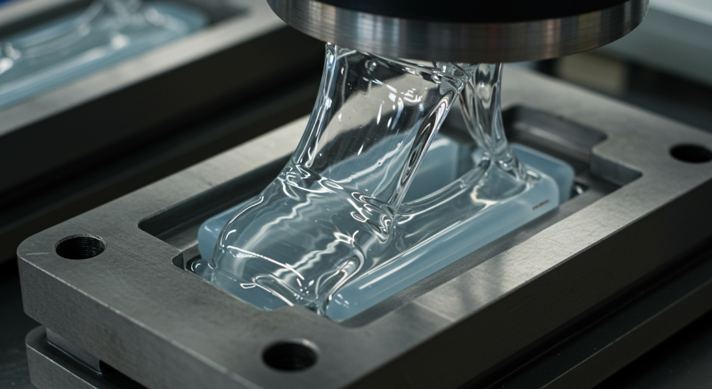 optically clear silicone compression molding