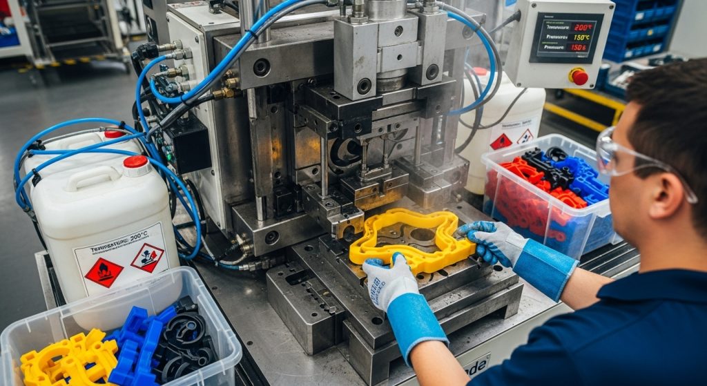 chemical-resistant silicone compression molding