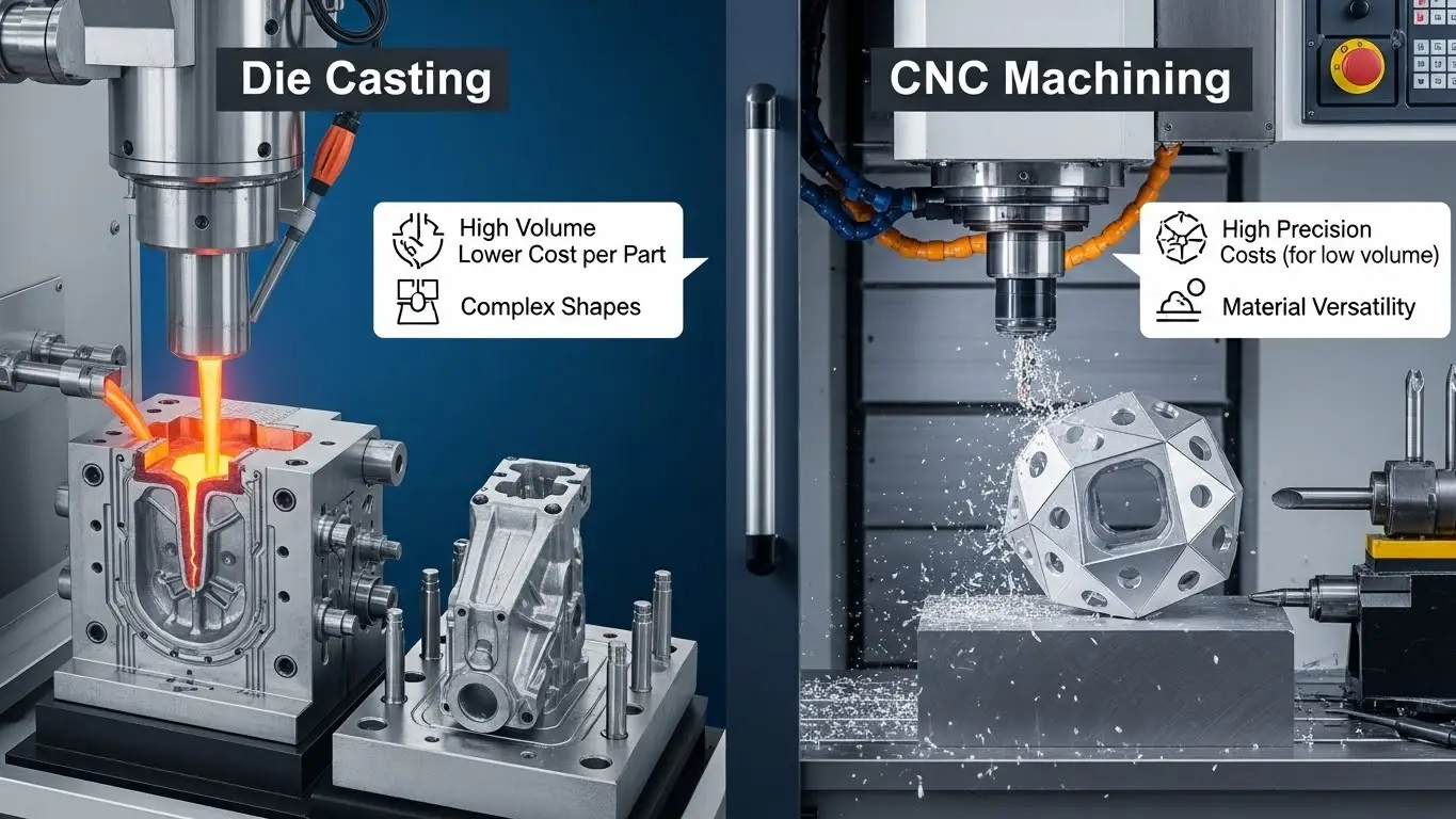 Die Casting vs CNC Machining for Aluminum Parts