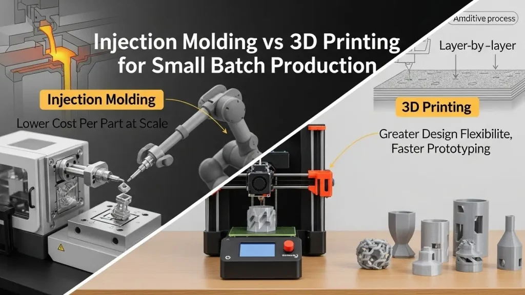 injection molding vs 3D printing small batches