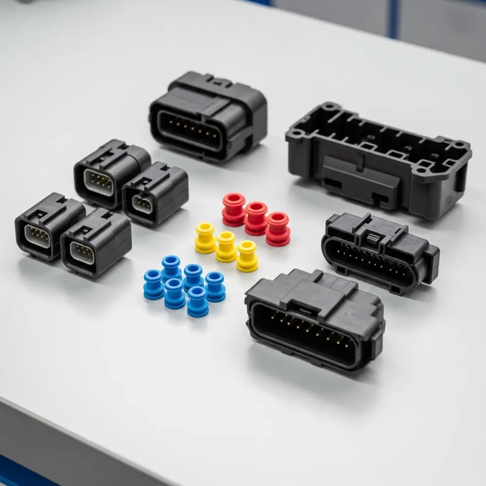 Automotive plastic connectors