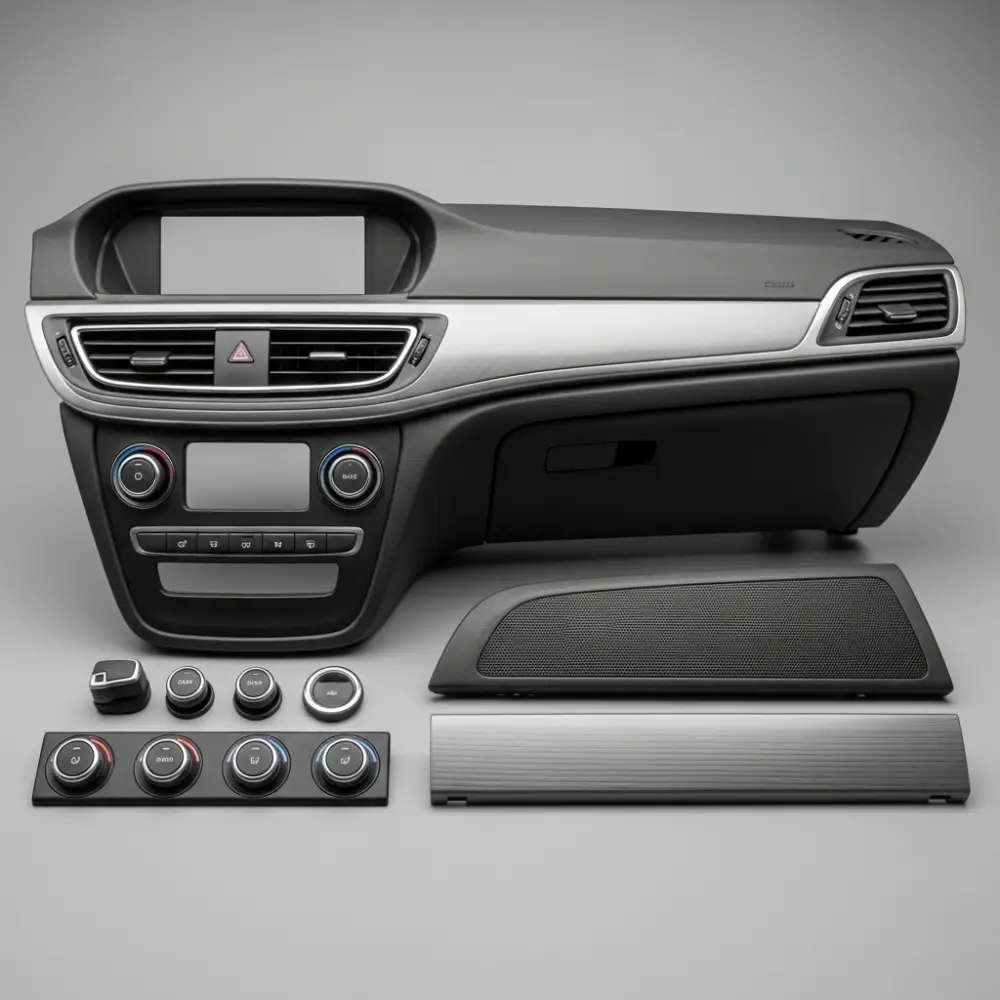 Car trim plastic components