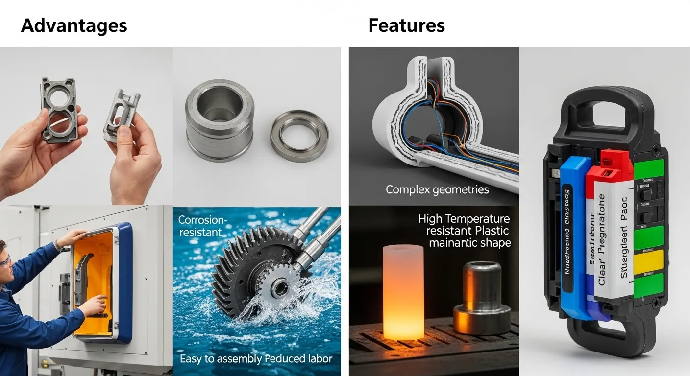 Injection molded plastic components