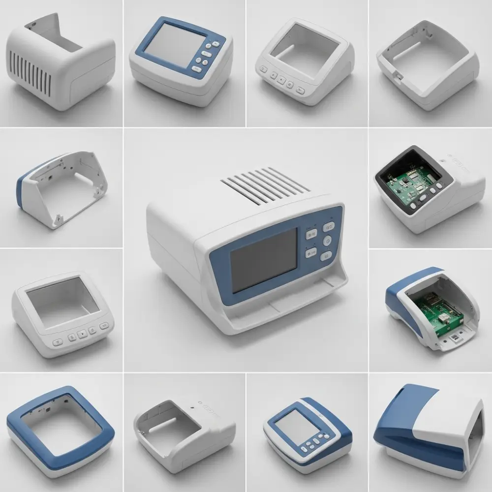 Medical equipment plastic housings