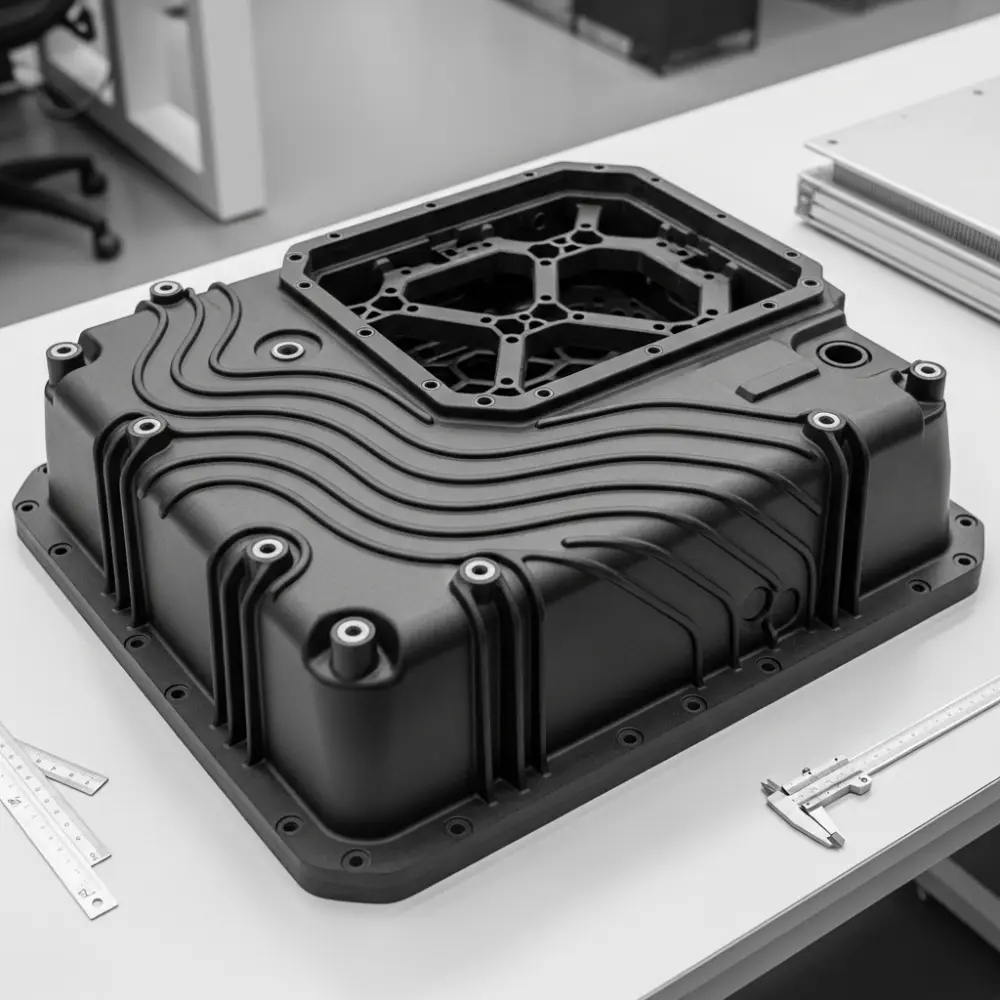 Plastic EV battery case