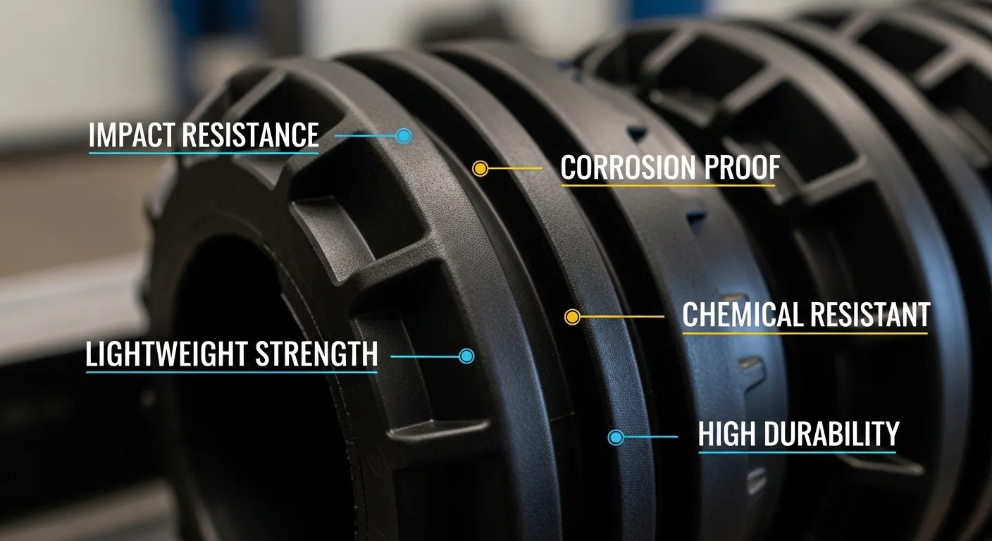 Reinforced plastic components
