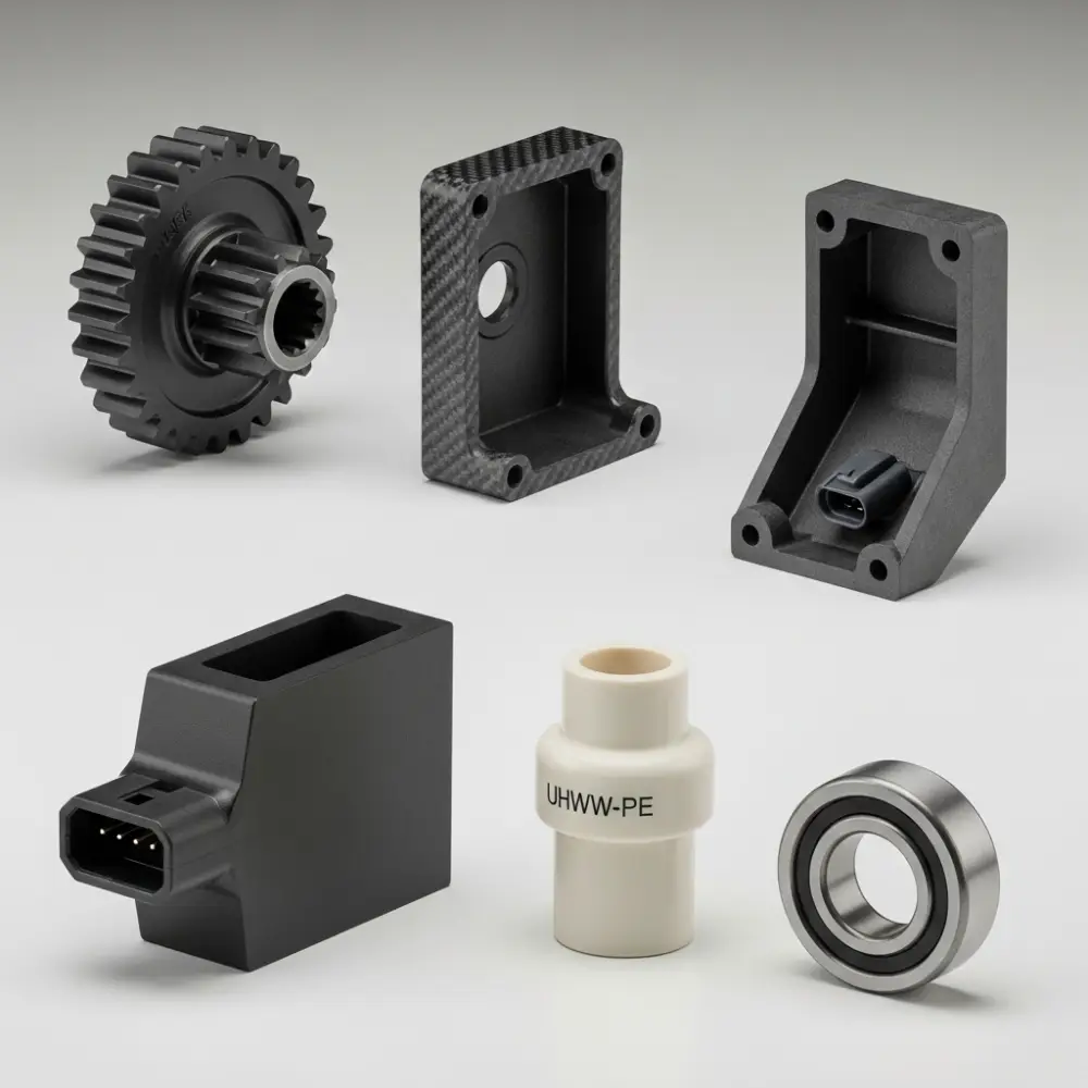 Industrial machinery plastics