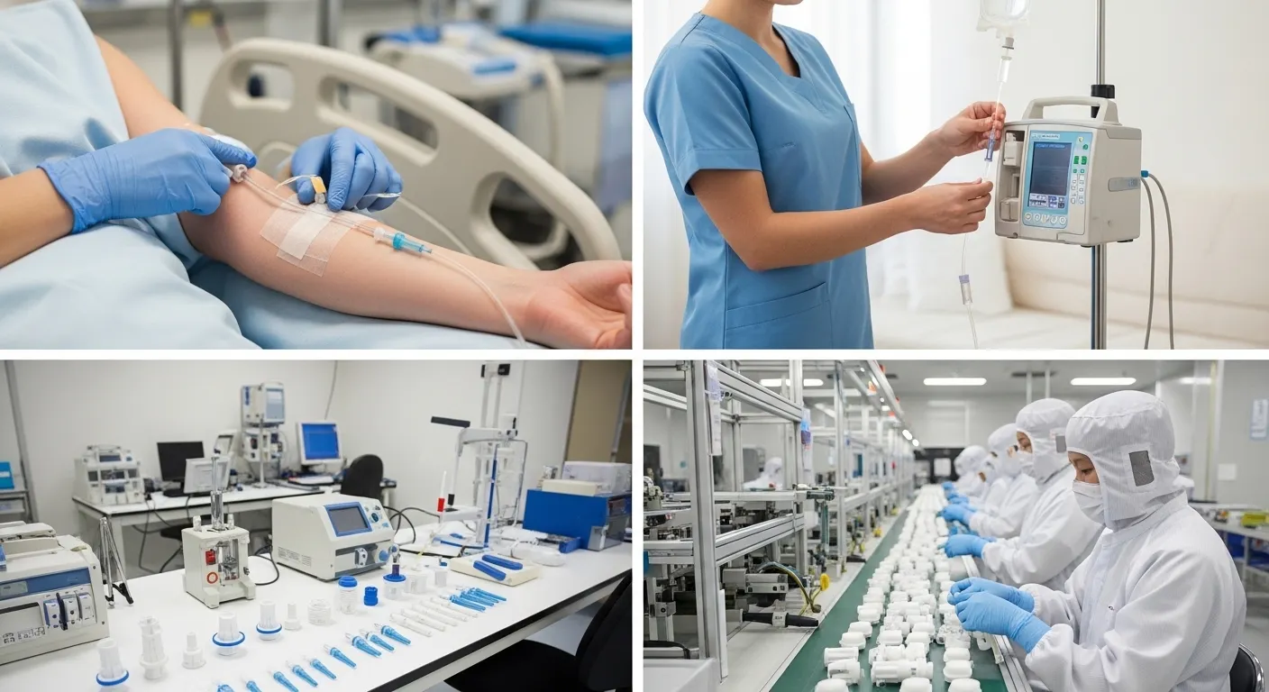 IV tube connector parts