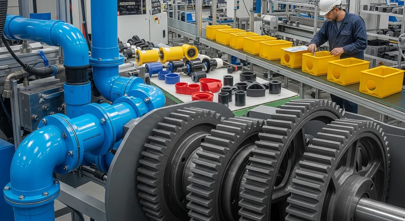 Plastic components for machinery