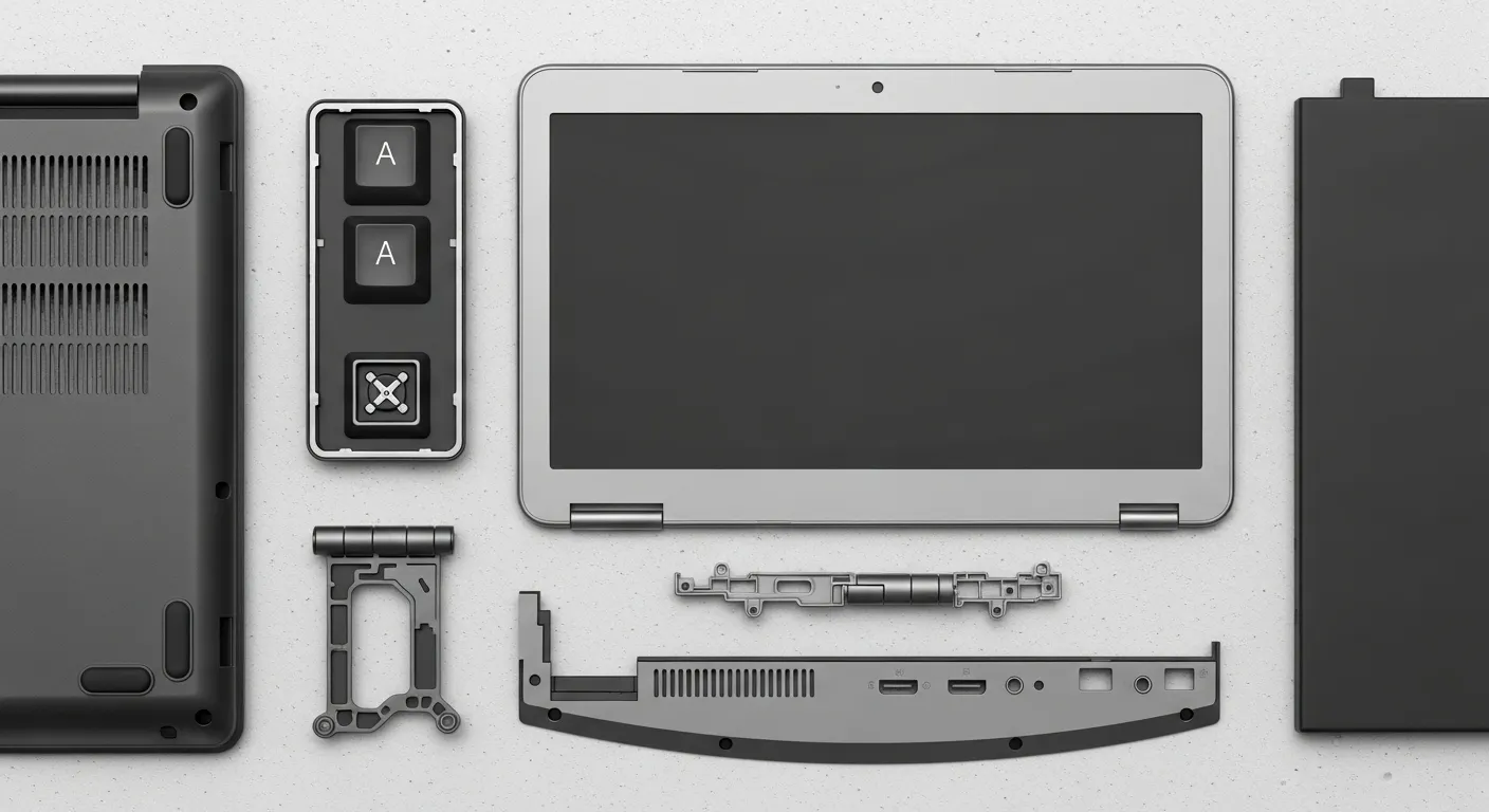 Laptop casing plastic