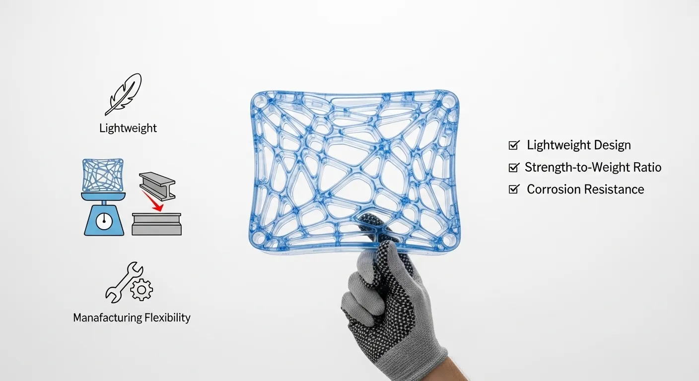 Plastic mechanical supports