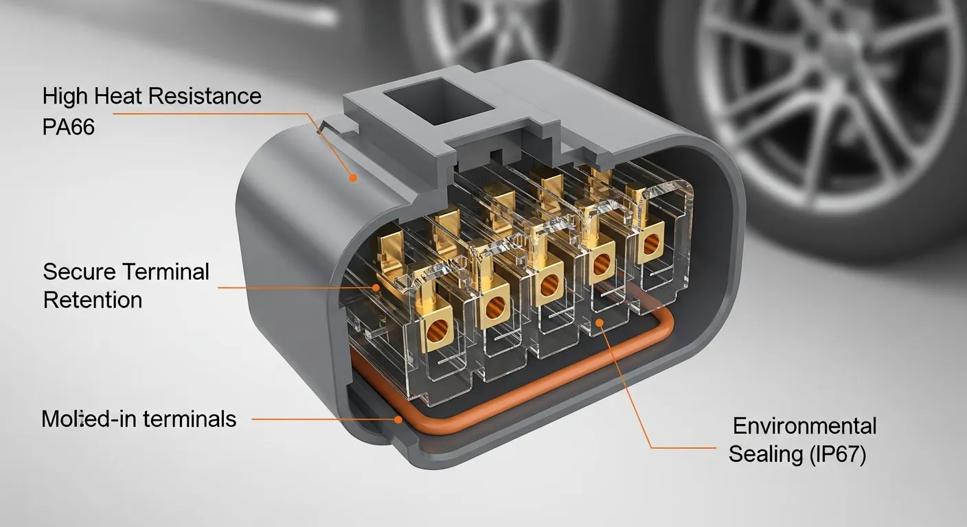 High performance vehicle connectors