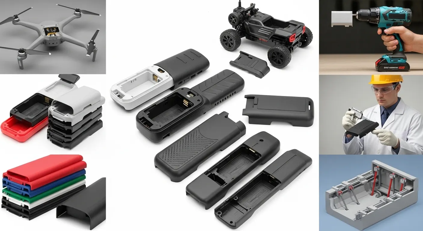 Injection molded battery cover