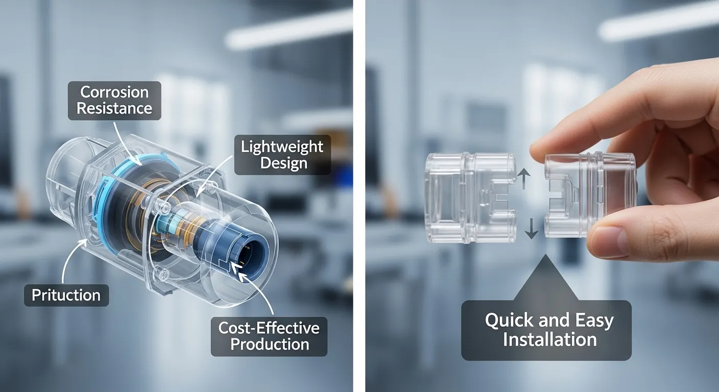 Polymer connector shells