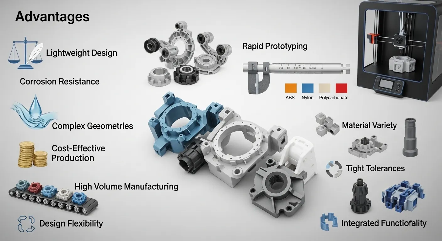 Injection molded mechanical parts