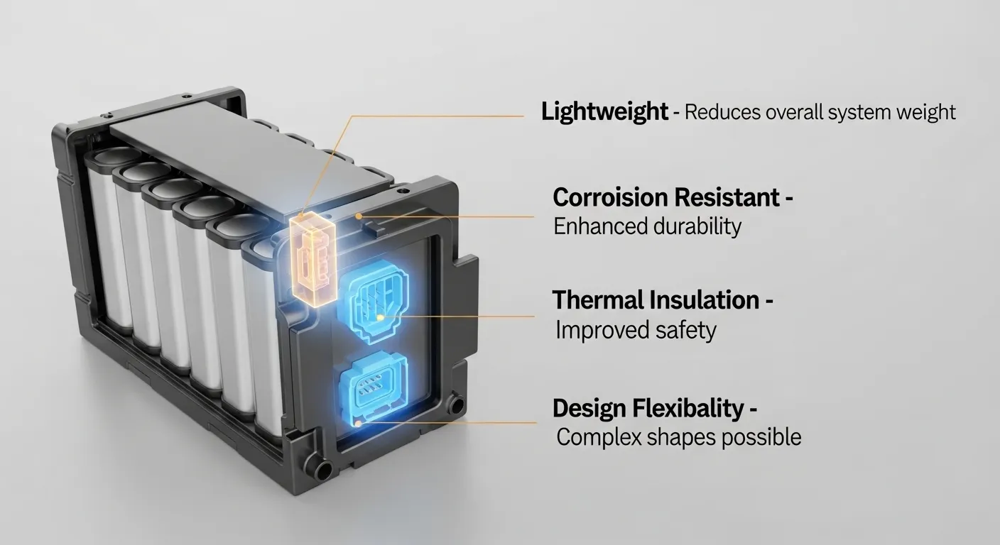 Capacitor support plastics