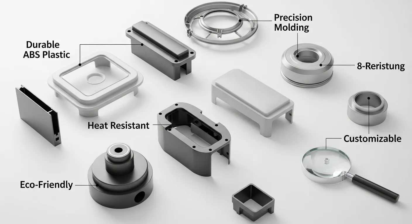 Injection molded plastic parts for appliances