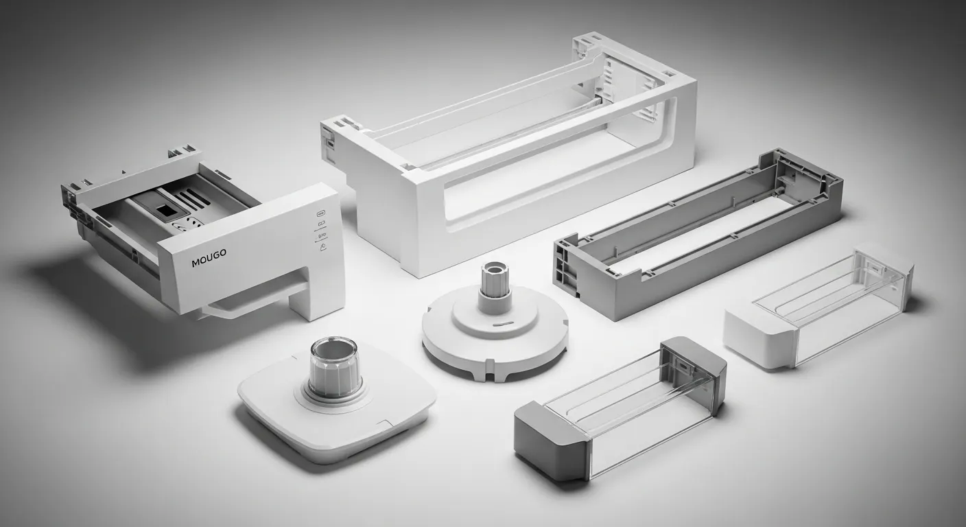 Plastic parts for refrigerators
