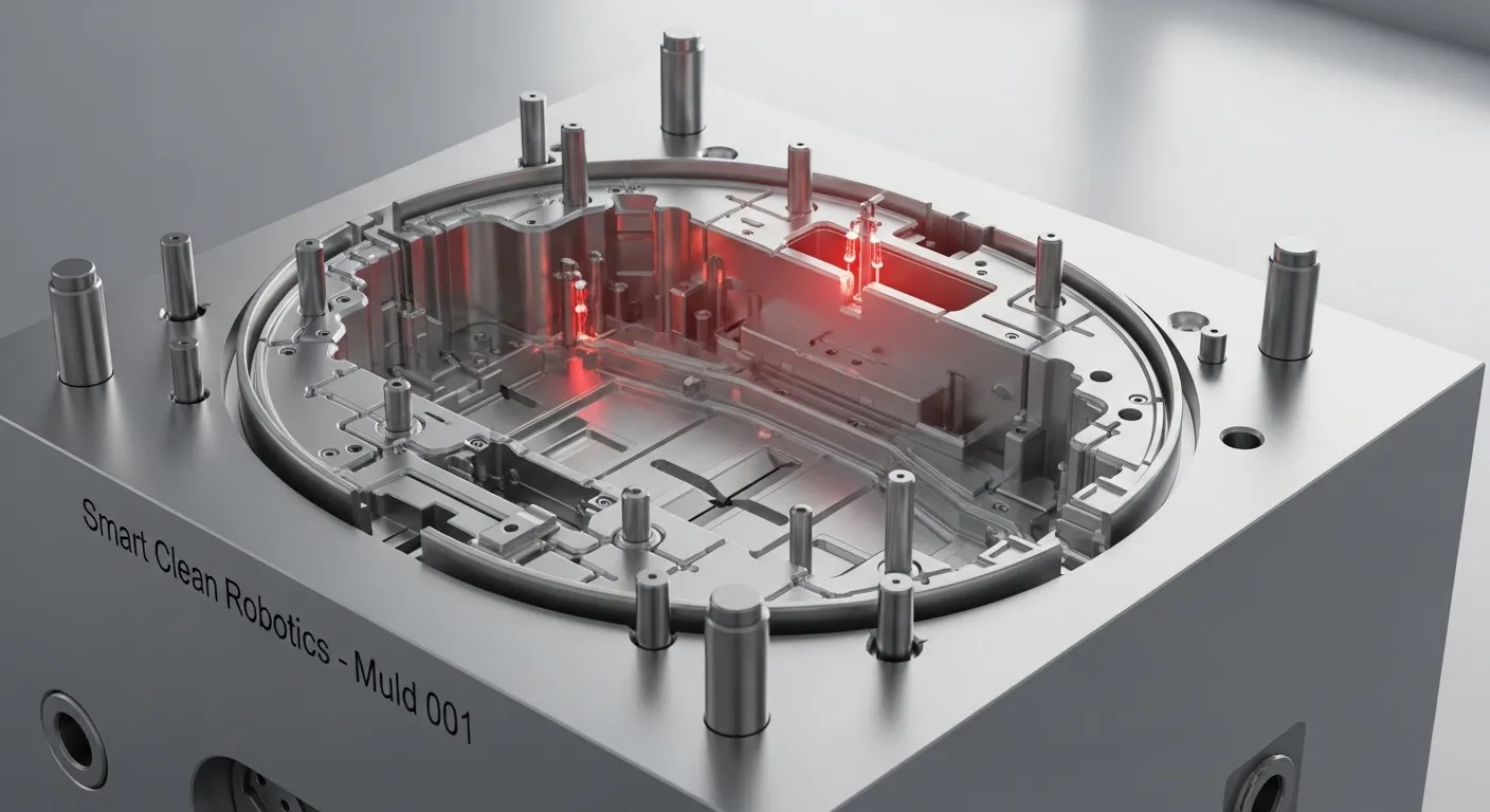 Injection mold for robot parts