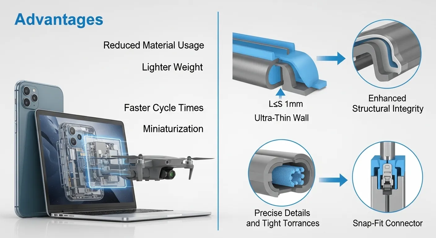 Lightweight plastic components