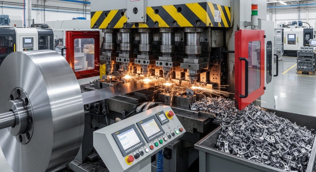 progressive metal stamping press