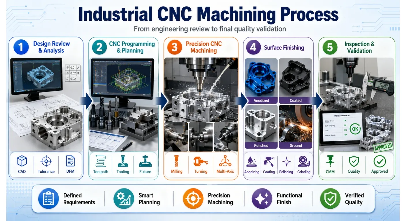 Industrial CNC Machining Process