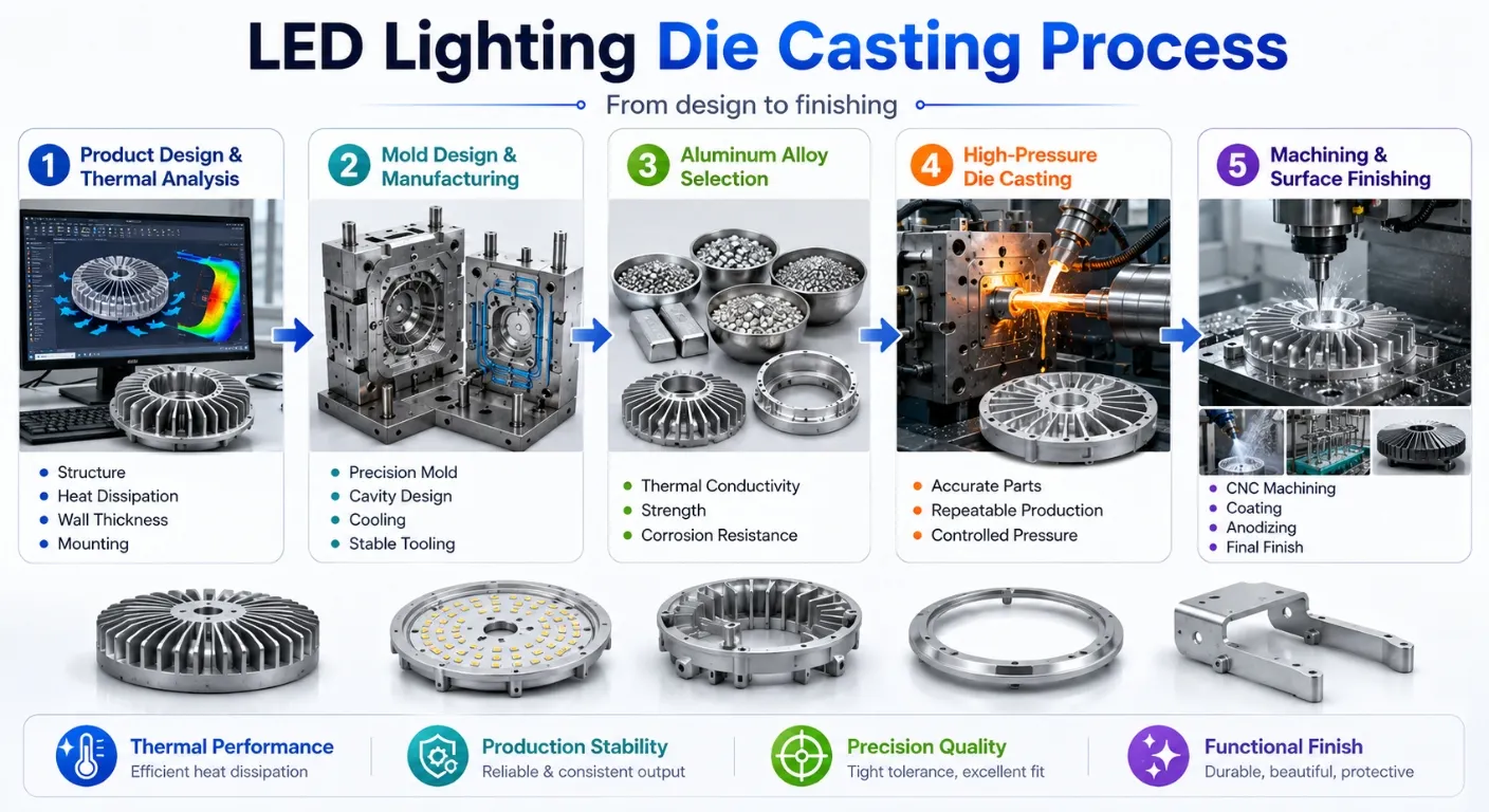 LED Lighting Die Casting Process