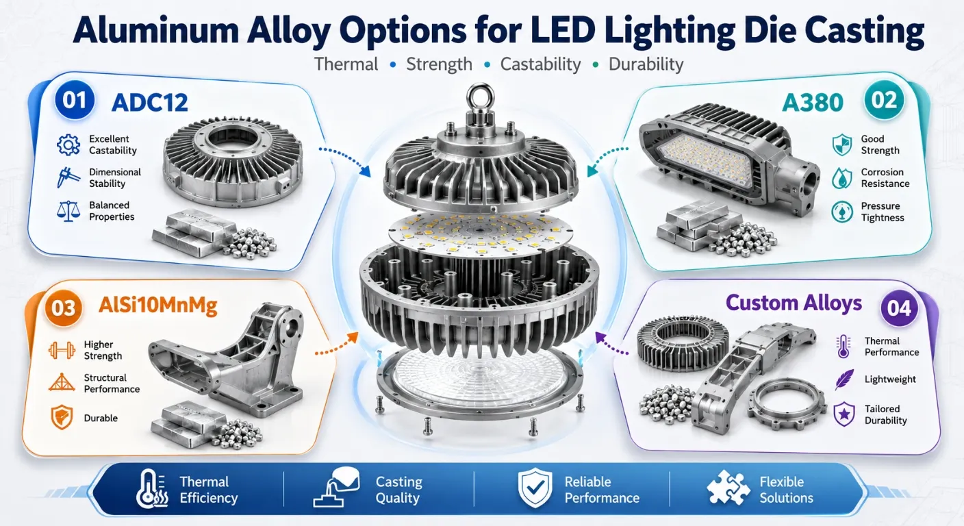Aluminum Alloy Options for LED Lighting Die Casting