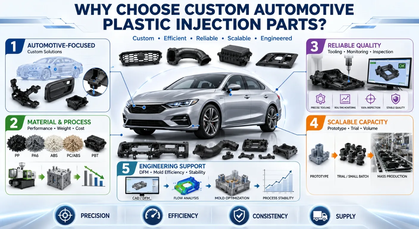 Why Choose Custom Automotive Plastic Injection Parts