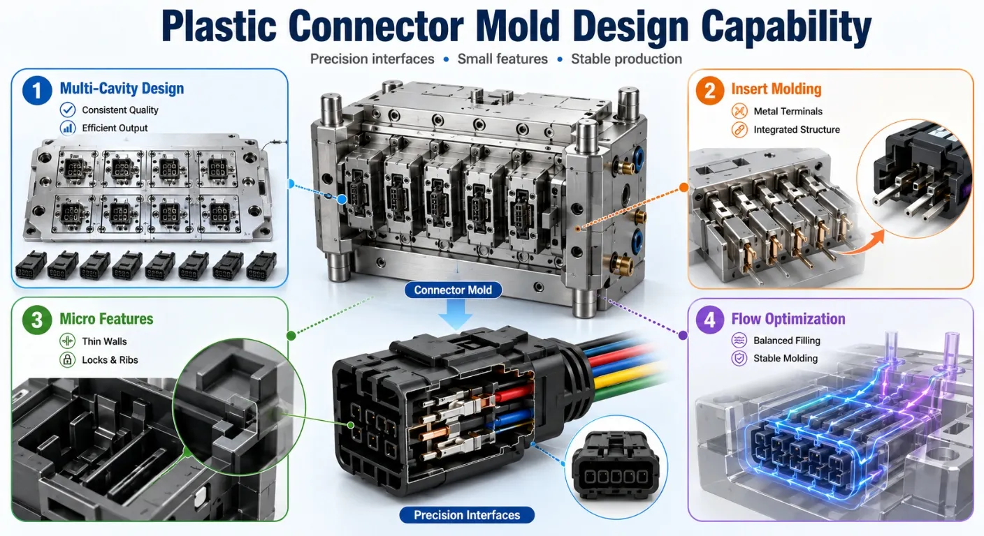 Plastic Connector Mold Design Capability