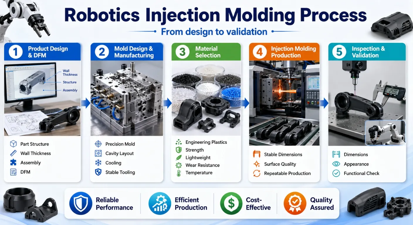 Robotics Injection Molding Process