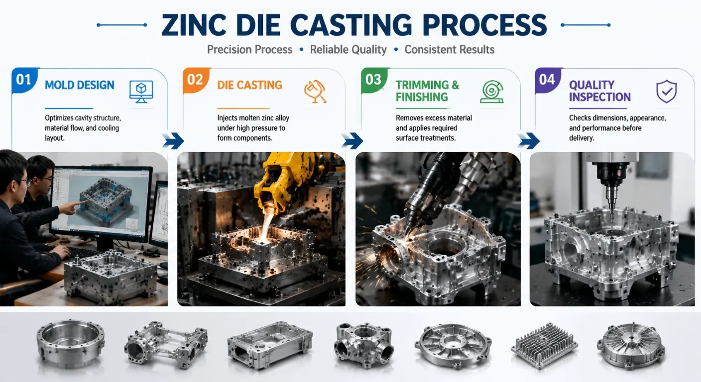 Zinc Die Cast Parts Manufacturing Process